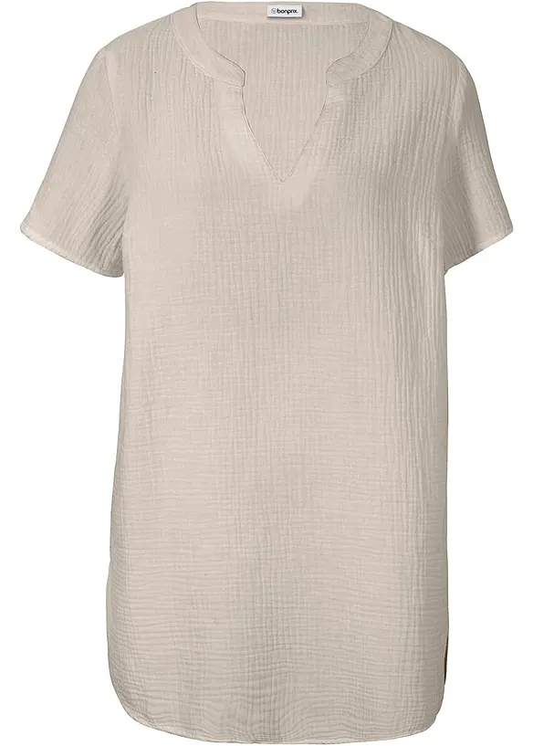 L&aring;ng muslintunika i ren bomull, bonprix