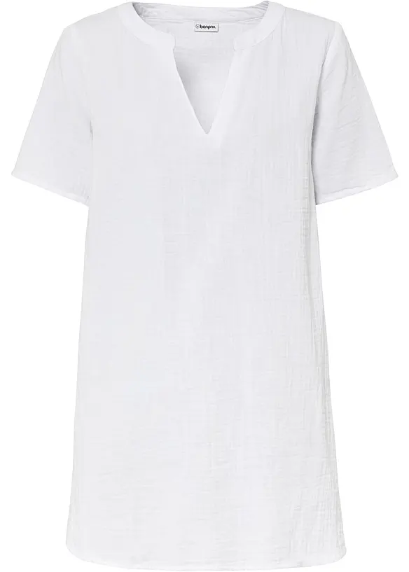 L&aring;ng muslintunika i ren bomull, bonprix