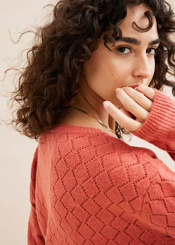 Kort h&aring;lm&ouml;nstrad tr&ouml;ja, bonprix