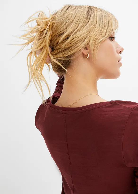 L&aring;ng&auml;rmad topp av ren bomull, bonprix