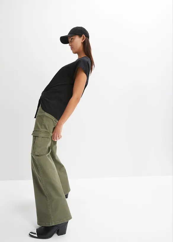 Topp med knutdetalj i ekologisk bomull, bonprix