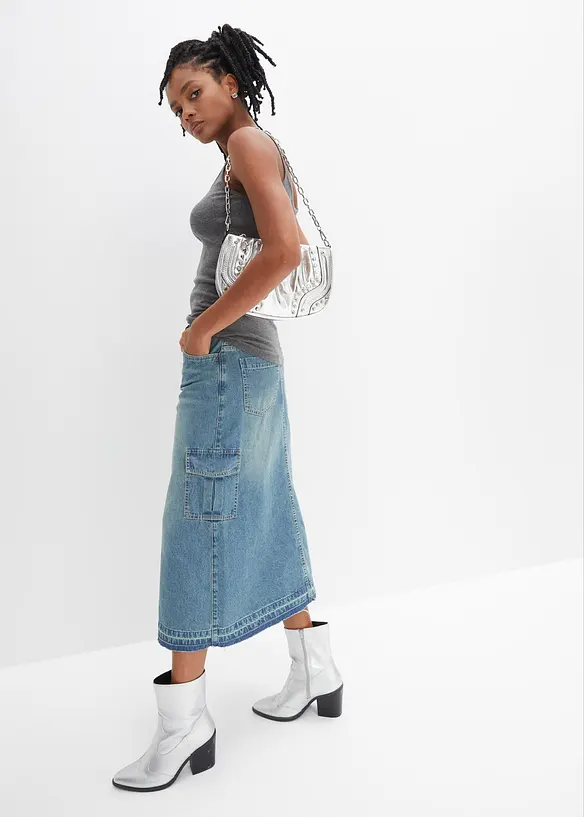 Linne av ren bomull och med smala axelband (2-pack), bonprix