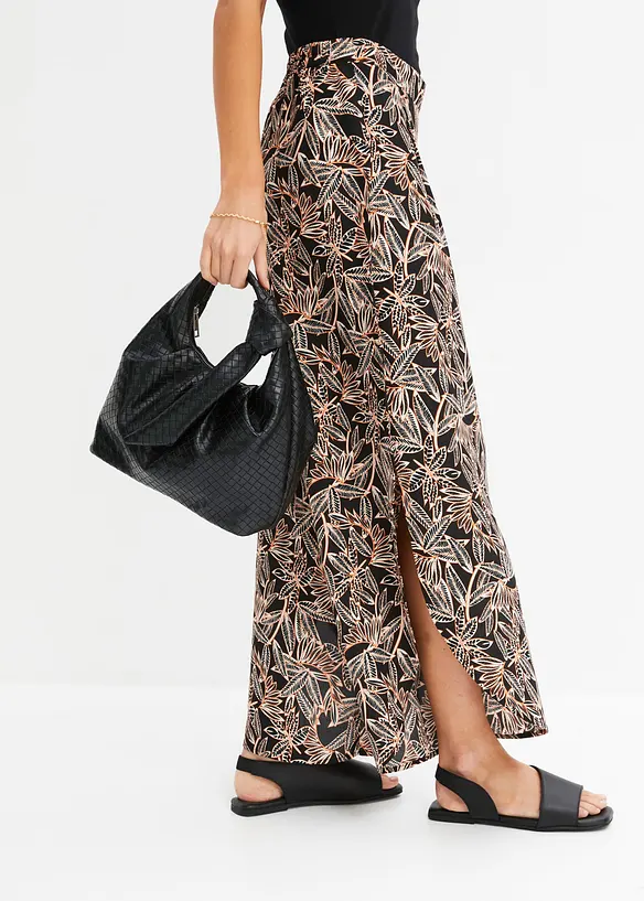 Palazzobyxa med slits, bonprix