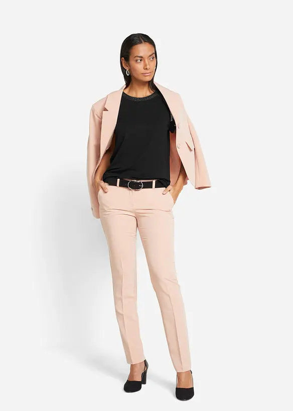 Topp med chiffong&auml;rmar, bonprix