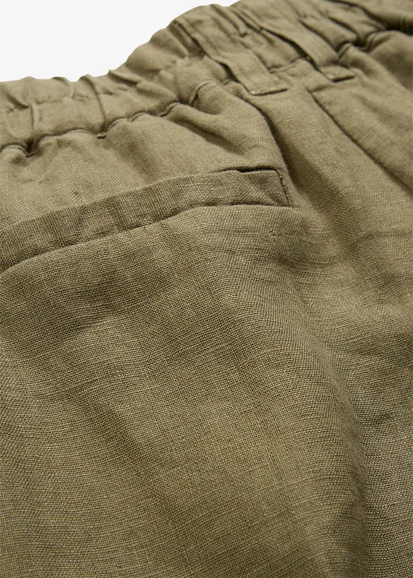 Linnebyxa med gubbveck, bonprix