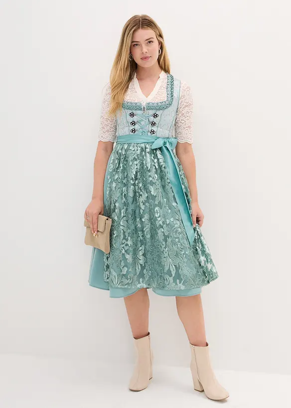 Dirndl med paljettf&ouml;rkl&auml;de (2 delar), bonprix