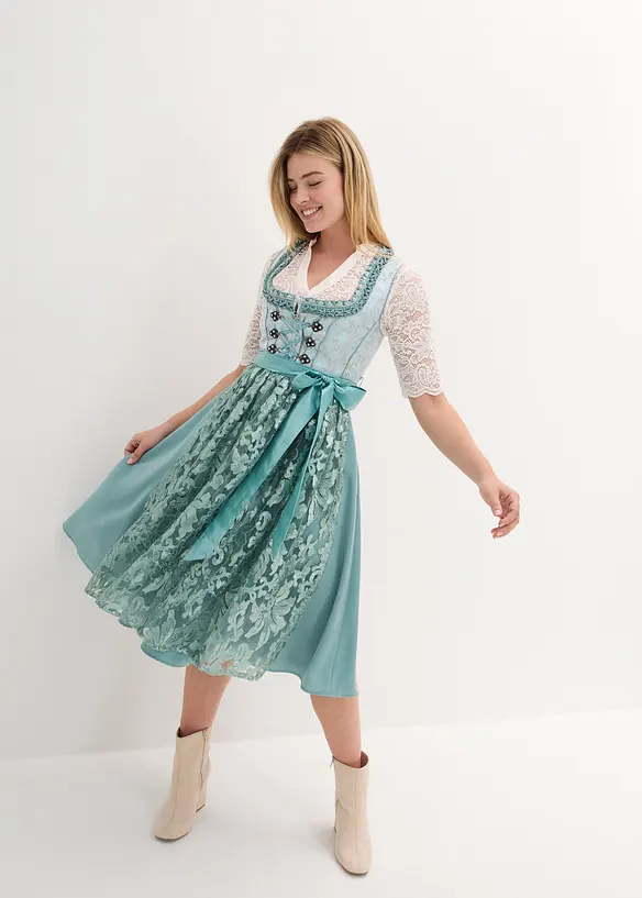 Dirndl med paljettf&ouml;rkl&auml;de (2 delar), bonprix