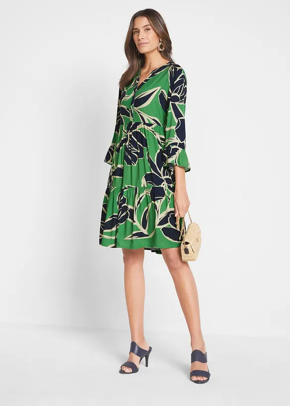 V&aring;dskuren kl&auml;nning i viskos, bonprix