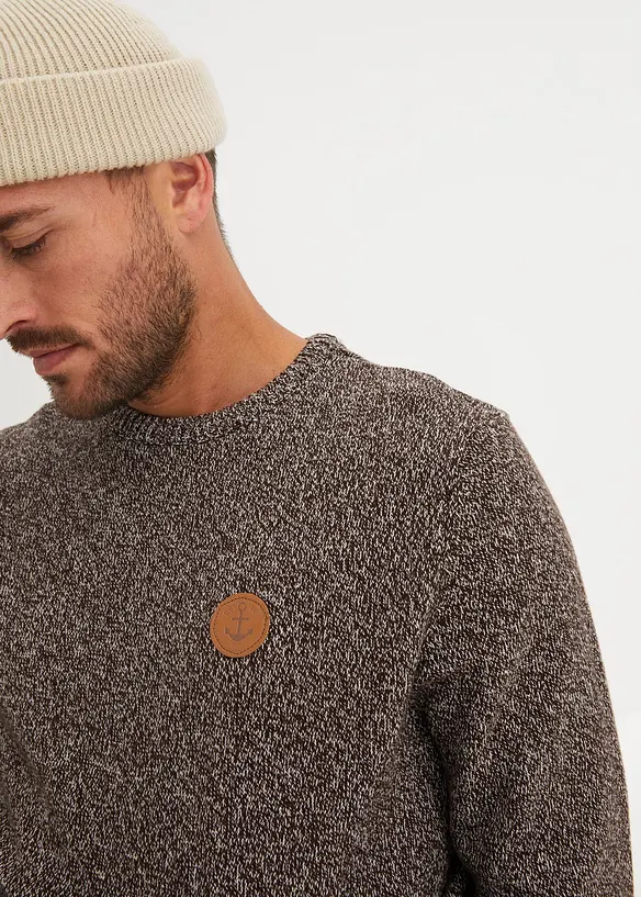 Rundhalsad tr&ouml;ja med bomull, bonprix