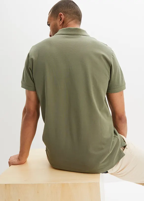 Kort&auml;rmad pik&eacute;tr&ouml;ja i bomull, bonprix