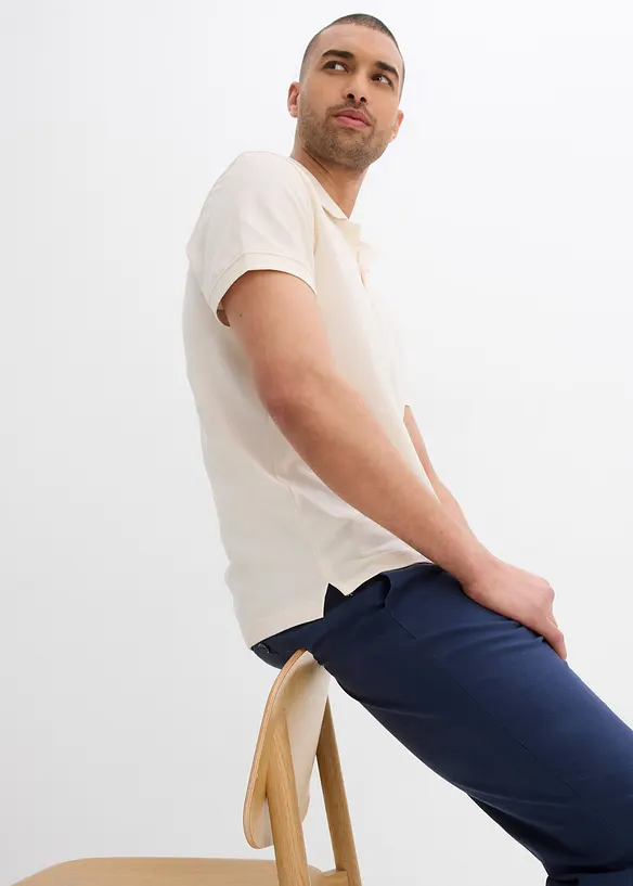 Kort&auml;rmad pik&eacute;tr&ouml;ja i bomull, bonprix