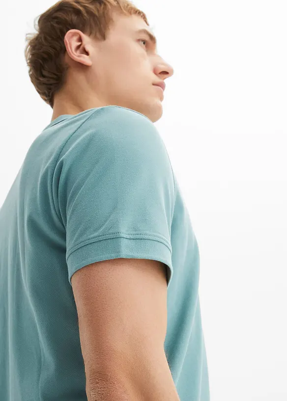 Kort&auml;rmad pik&eacute;tr&ouml;ja i bomull, bonprix