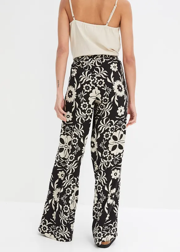 Vid byxa i b&ouml;ljande viskos, bonprix