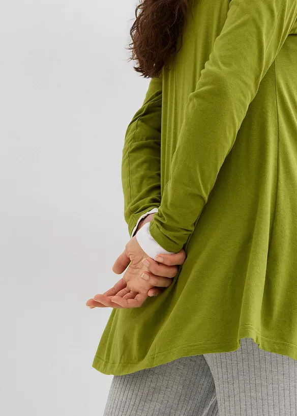 L&aring;ng&auml;rmad topp av bomull och viskos, bonprix