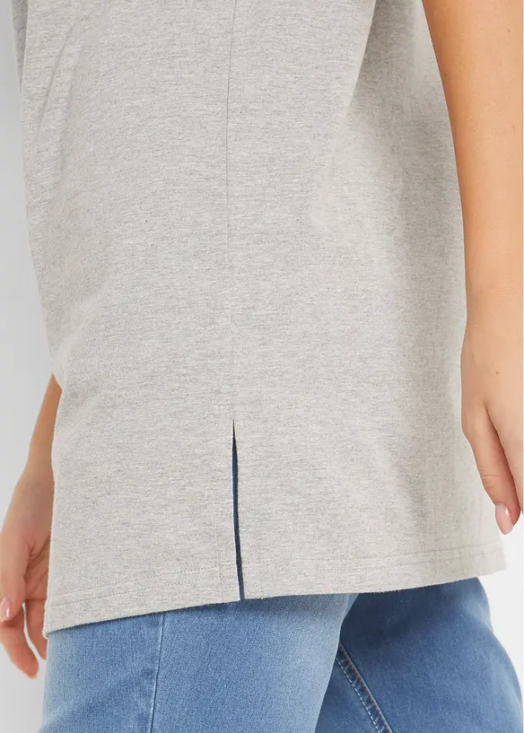 L&aring;ng topp med V-ringning (2-pack), bonprix