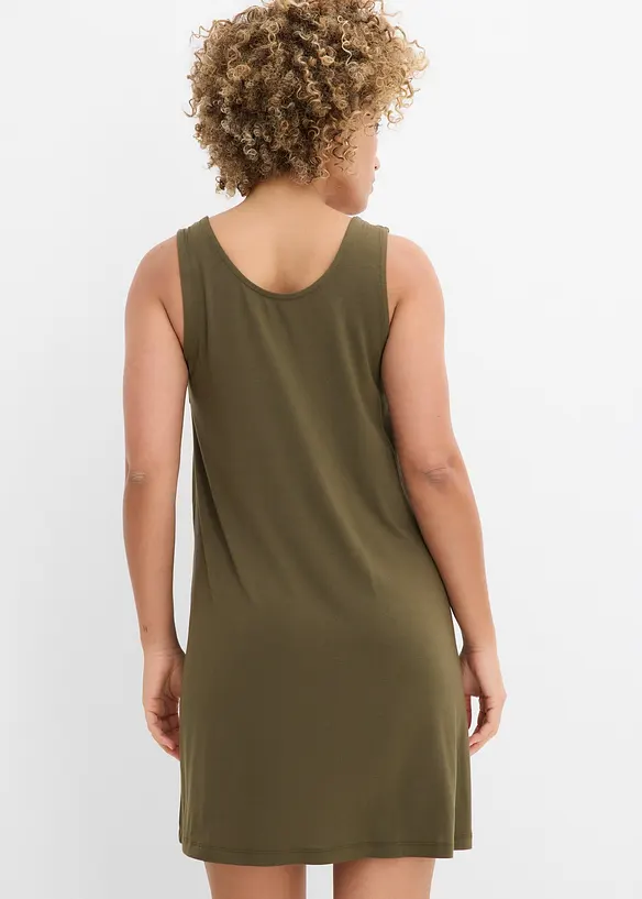 Kort jerseykl&auml;nning av mjuk viskos, bonprix