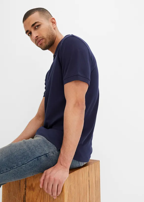 Kort&auml;rmad pik&eacute;tr&ouml;ja i bomull, bonprix