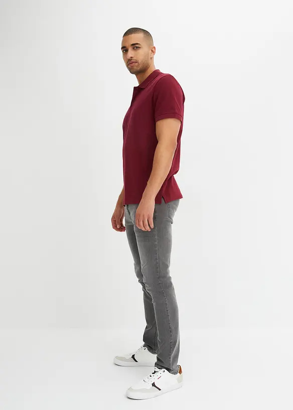 Kort&auml;rmad pik&eacute;tr&ouml;ja i bomull, bonprix