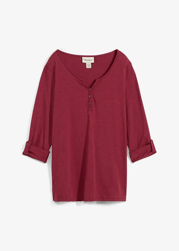 L&aring;ng&auml;rmad bomullstopp med knappsl&aring;, bonprix