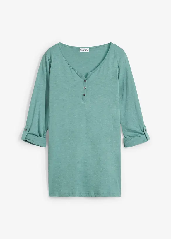 L&aring;ng&auml;rmad bomullstopp med knappsl&aring;, bonprix