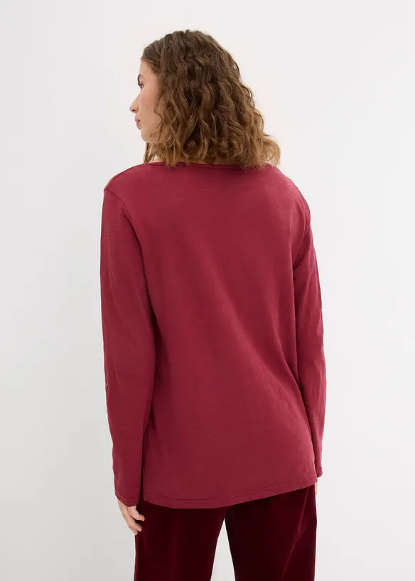 L&aring;ng&auml;rmad bomullstopp med knappsl&aring;, bonprix