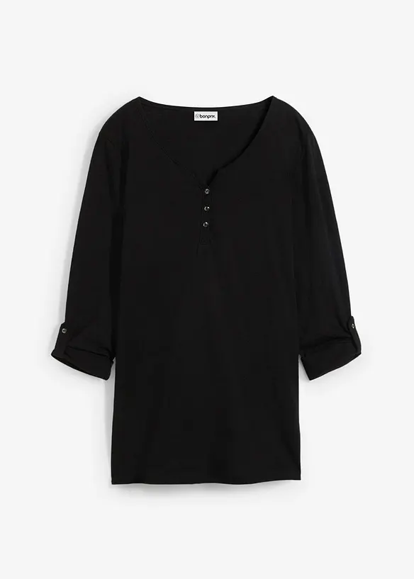 L&aring;ng&auml;rmad bomullstopp med knappsl&aring;, bonprix