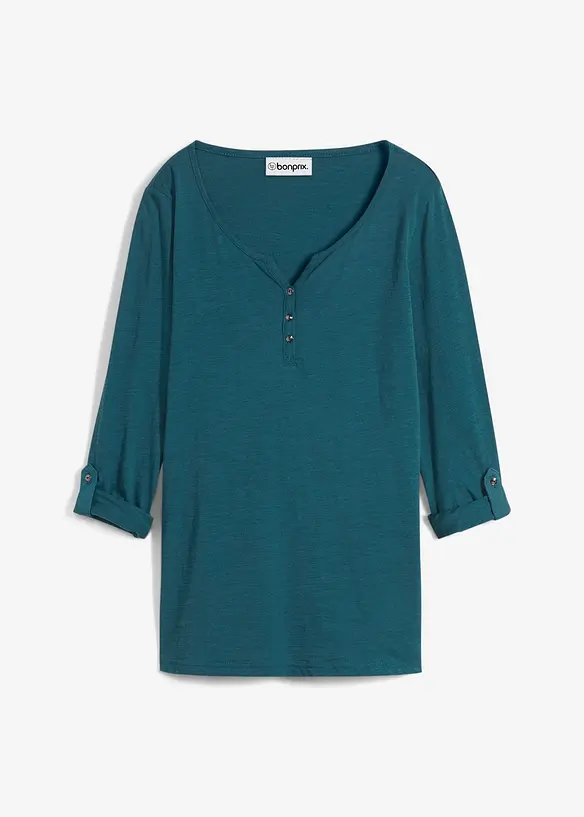 L&aring;ng&auml;rmad bomullstopp med knappsl&aring;, bonprix