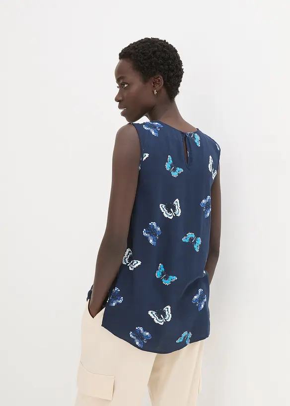 M&ouml;nstrat bluslinne av viskos med mjukt fall, bonprix