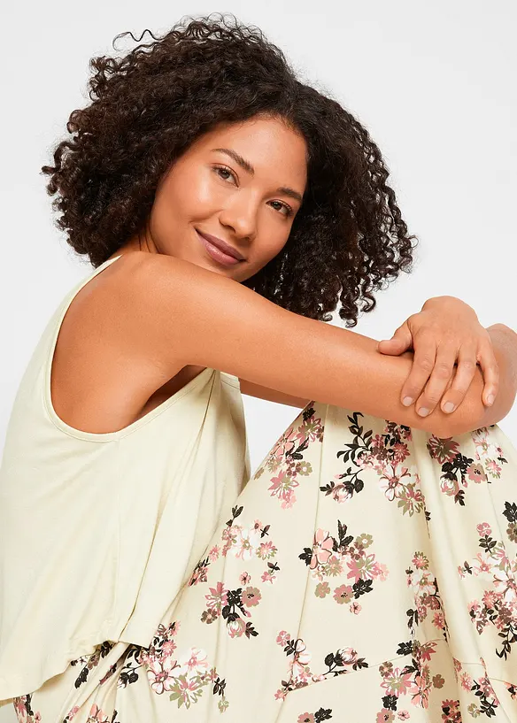 Maxikl&auml;nning i viskostrik&aring;, bonprix