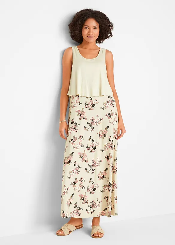 Maxikl&auml;nning i viskostrik&aring;, bonprix