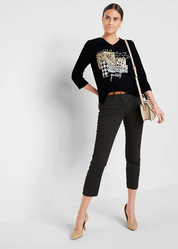 Topp med 3/4-&auml;rm, bonprix