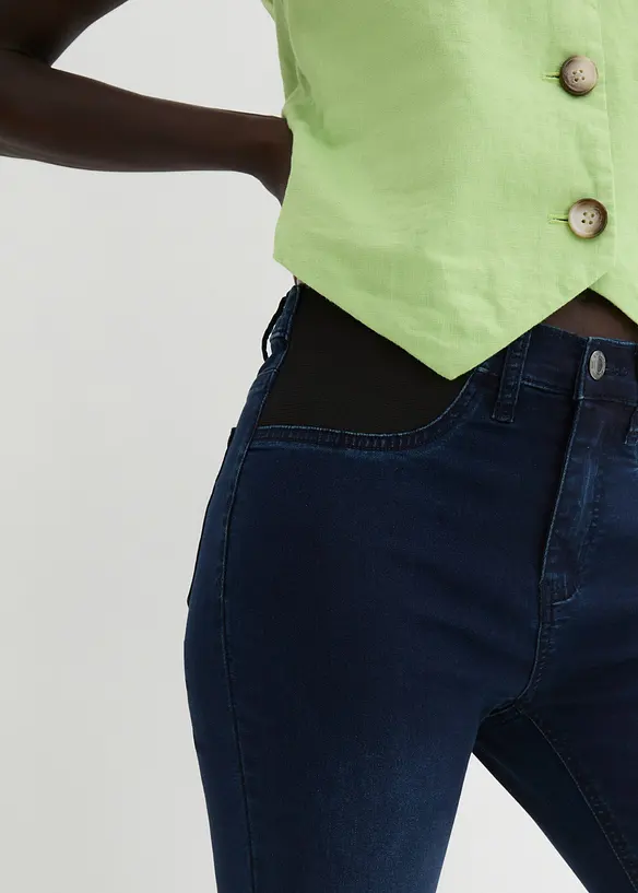 Jeans med bekv&auml;m midja, bonprix