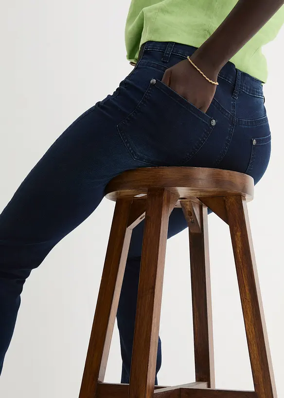 Jeans med bekv&auml;m midja, bonprix