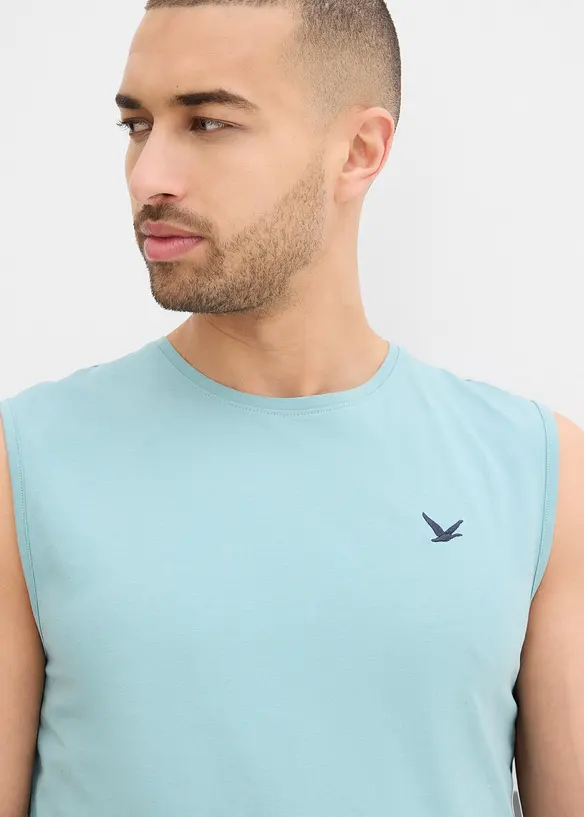 Linne med broderi, ekologisk bomull (2-pack), bonprix