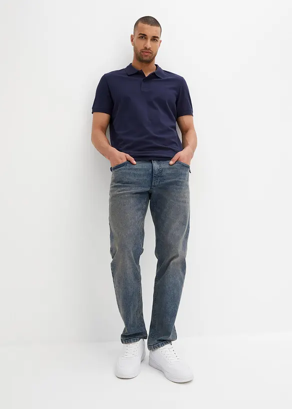 Kort&auml;rmad pik&eacute;tr&ouml;ja i bomull, bonprix