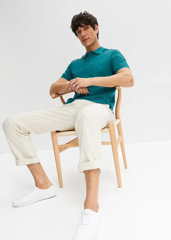 Kort&auml;rmad pik&eacute;tr&ouml;ja i bomull, bonprix