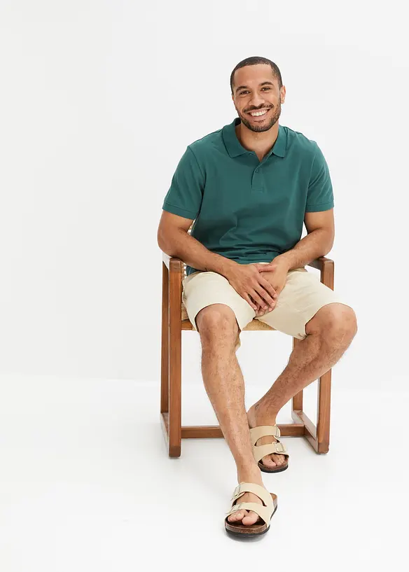 Kort&auml;rmad pik&eacute;tr&ouml;ja i bomull, bonprix