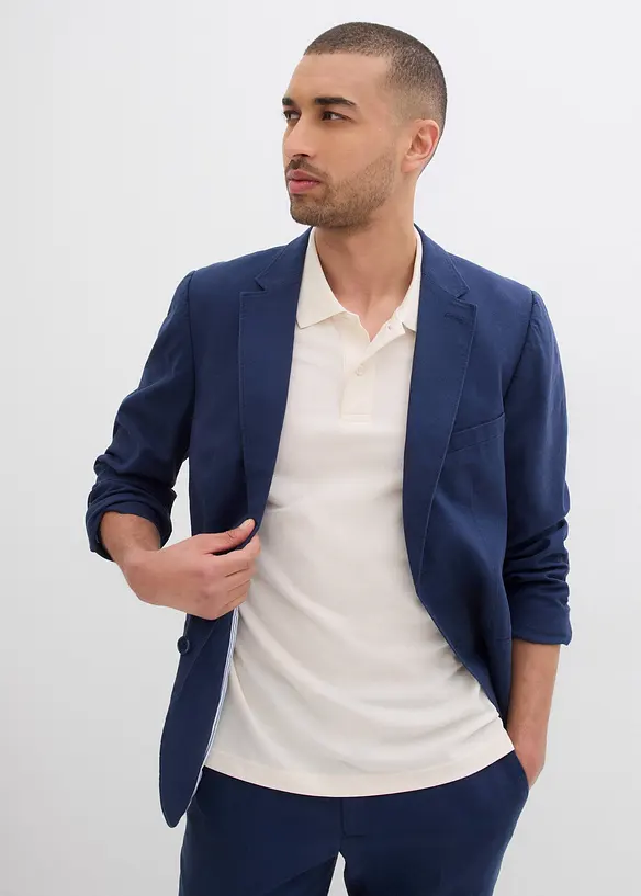 Kort&auml;rmad pik&eacute;tr&ouml;ja i bomull, bonprix