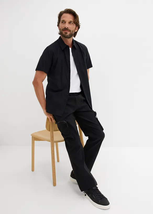 Extra stretchig cargobyxa, normal passform, raka ben, bonprix