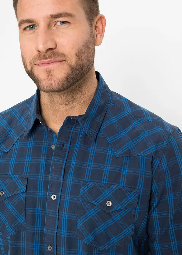 Kort&auml;rmad skjorta i bomull, bonprix