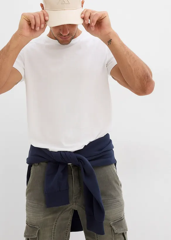 Jeansshorts i trik&aring;, Regular Fit, bonprix