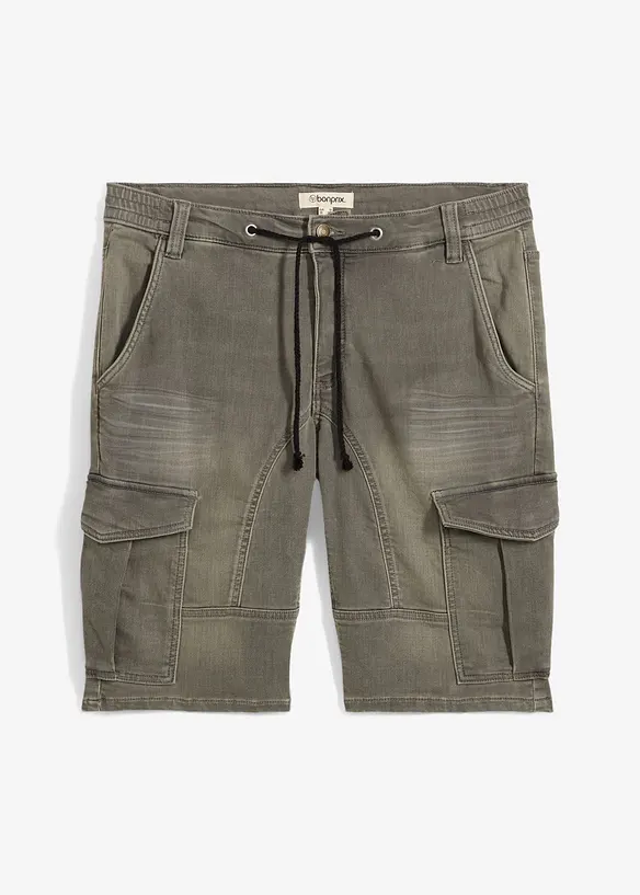 Jeansshorts i trik&aring;, Regular Fit, bonprix