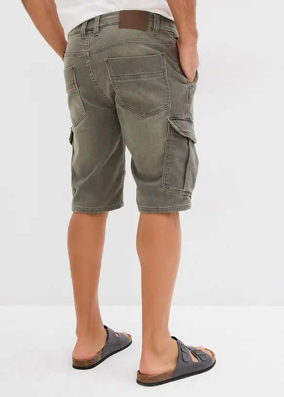 Jeansshorts i trik&aring;, Regular Fit, bonprix