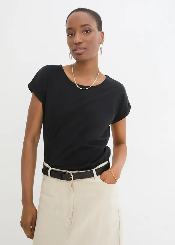 Topp med sidenandel, bonprix