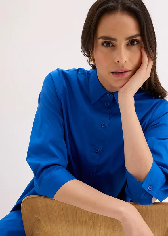 Skjortkl&auml;nning i poplin, bonprix