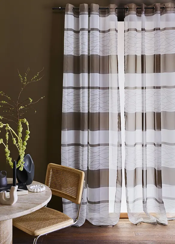 Gardin med &aring;tervunnen polyester (1-pack), bonprix