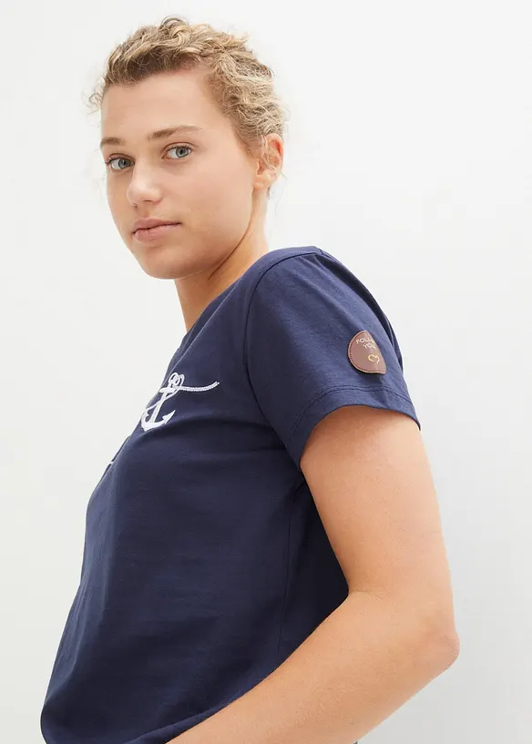 T-shirt med broderi, bonprix