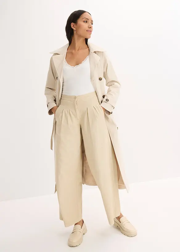 Ribbstickat linne i mjuk viskosmix (2-pack), bonprix