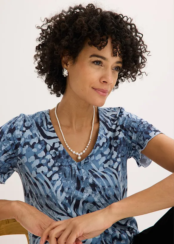 Topp med res&aring;rlinning, bonprix