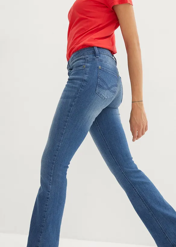 Stretch Bootcut Jeans Mid Waist, bonprix